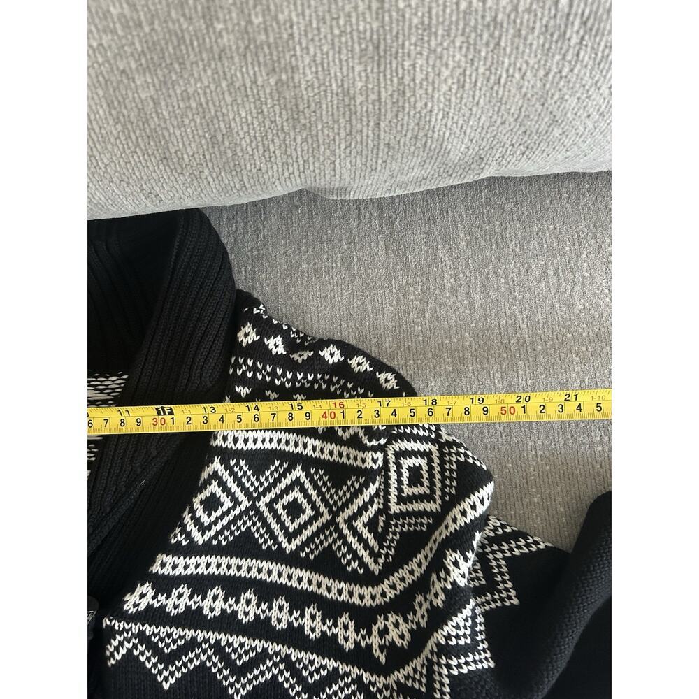 Vtg Lauren Ralph Lauren Knitted Fair Isle Sweater L Fisherman Black Nordic - Picture 9 of 12